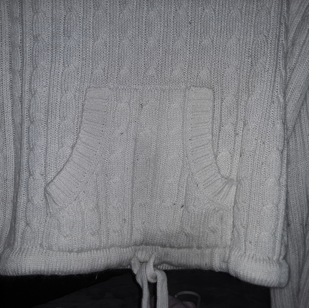 White Hooded Sweater